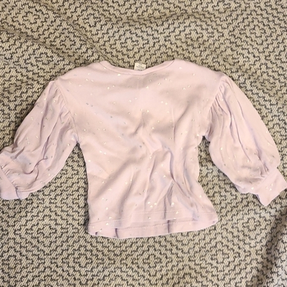 Gap Purple Top with Balloon Sleeves and Foil Starts Size 18-24M - Picture 3 of 3